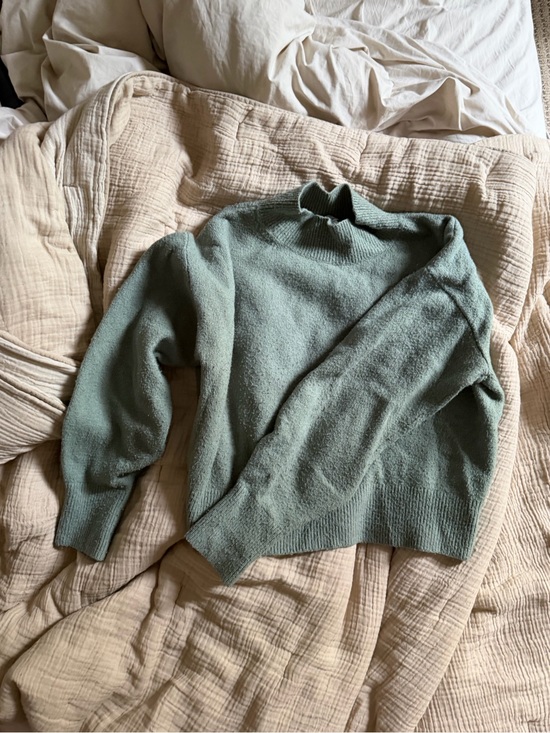 & Other Stories Sweaters - & Other Stories Soft Mock Neck Sweater in Sage